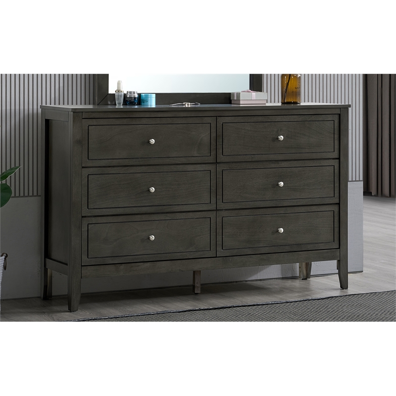 Glory Furniture Daniel G1311-D-05 6 Drawer Dresser - Gray