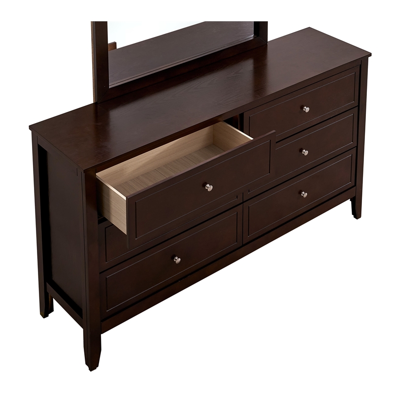 Glory Furniture Daniel G1312-D-25 6 Drawer Dresser - Cappuccino