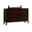 Glory Furniture Daniel G1312-D-25 6 Drawer Dresser - Cappuccino