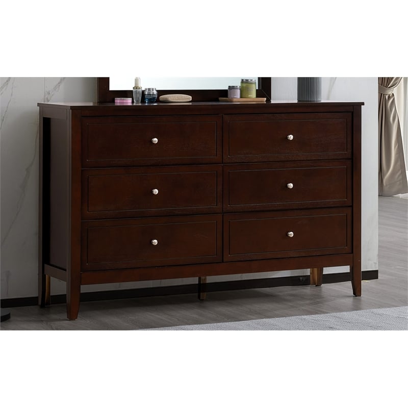 Glory Furniture Daniel G1312-D-25 6 Drawer Dresser - Cappuccino