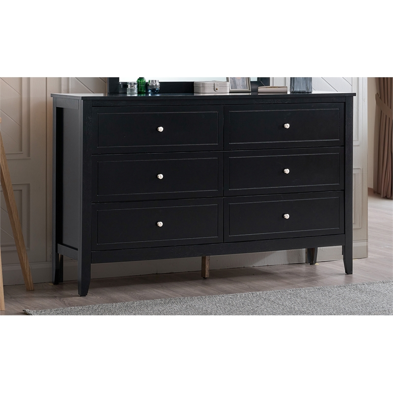 Glory Furniture Daniel G1313-D-50 6 Drawer Dresser - Black
