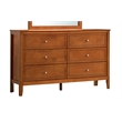 Glory Furniture Daniel G1314-D-60 6 Drawer Dresser - Oak