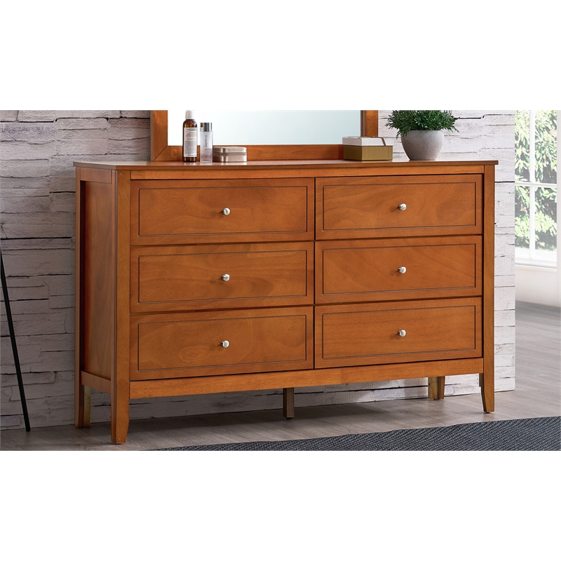Glory Furniture Daniel G1314-D-60 6 Drawer Dresser - Oak