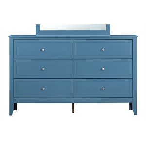 Glory Furniture Daniel G1316-D-80 6 Drawer Dresser - Teal