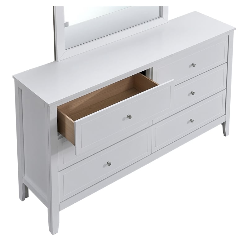 Glory Furniture Daniel G1317-D-90 Transitional 6 Drawer Dresser - White