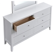 Glory Furniture Daniel G1317-D-90 Transitional 6 Drawer Dresser - White