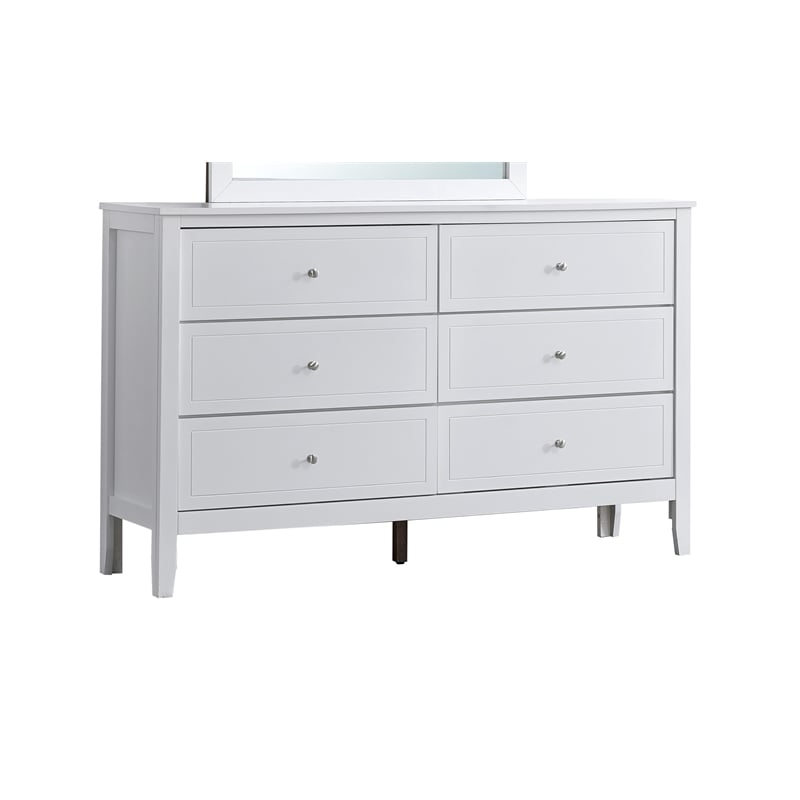 Glory Furniture Daniel G1317-D-90 Transitional 6 Drawer Dresser - White