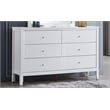 Glory Furniture Daniel G1317-D-90 Transitional 6 Drawer Dresser - White
