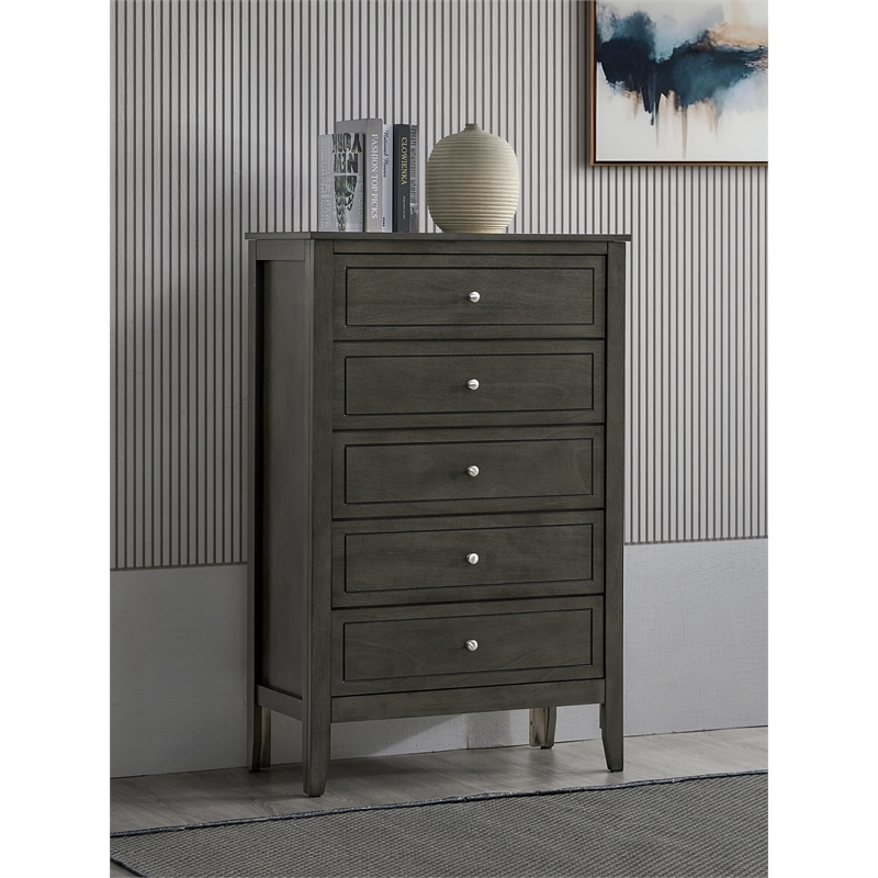 Glory Furniture Daniel G1311-CH-05 5 Drawer Chest - Gray