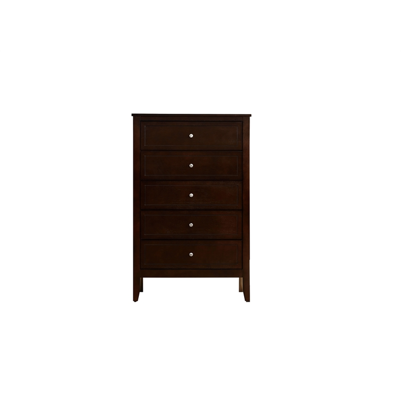 Glory Furniture Daniel G1312-CH-25 Transitional Wood 5 Drawer Chest - Cappuccino