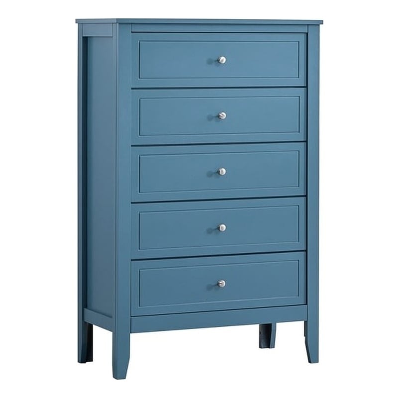 Glory Furniture Daniel G1316-CH-80 5 Drawer Chest - Teal