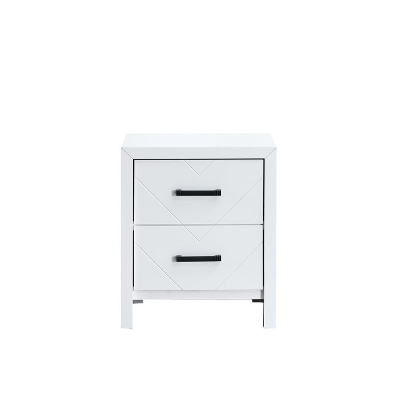 Glory Furniture Morris G0093-N  2 Drawer Wooden Nightstand White