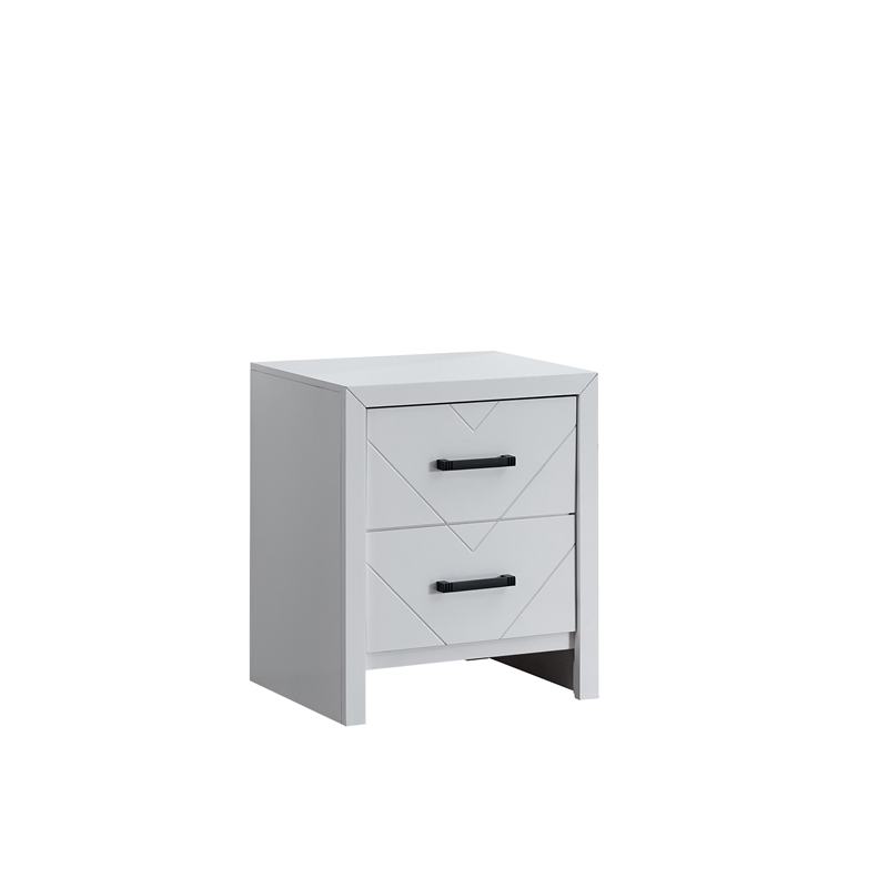 Glory Furniture Morris G0093-N  2 Drawer Wooden Nightstand White