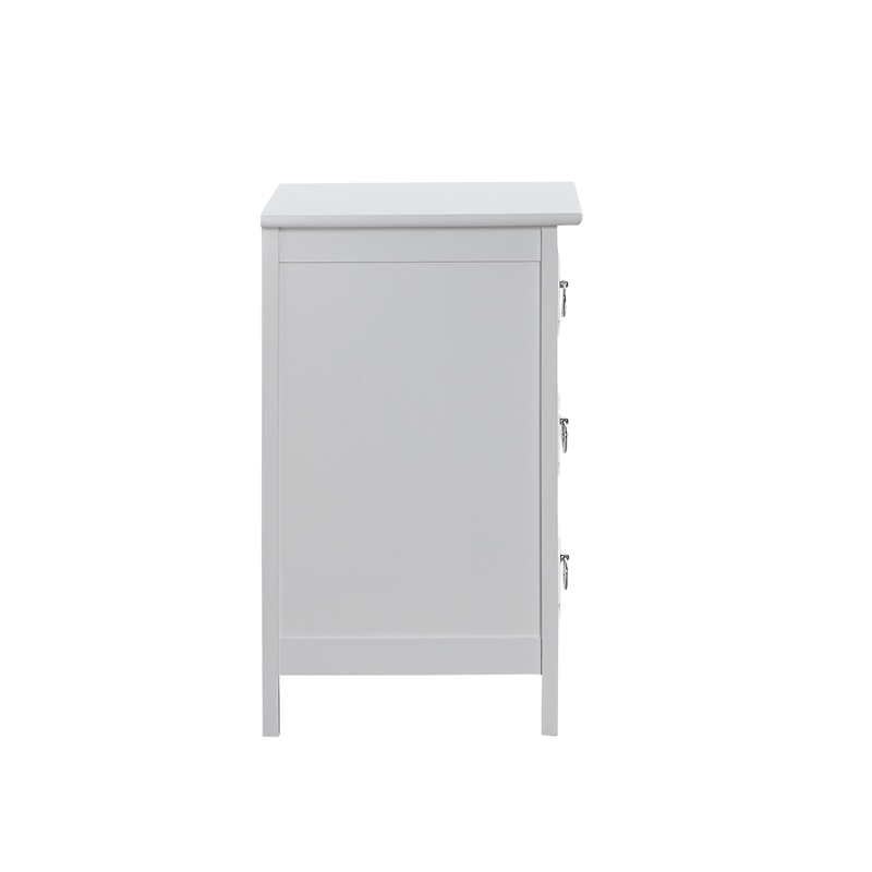 Glory Furniture Daniel G0090-N 3 Drawer Wooden Nightstand White