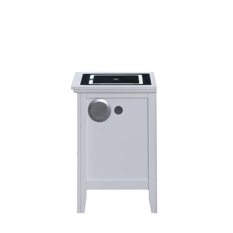 Glory Furn Hammond G5490-N2-SMART  3 Dr Power Nightstand w Speakers White