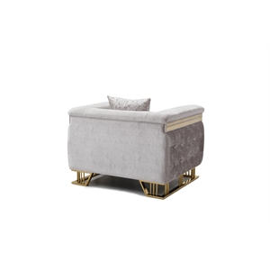 Glory Furniture Rebecca G00195A-C Chair  Shimmering Silver Velvet