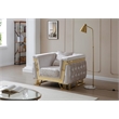 Glory Furniture Rebecca G00195A-C Chair  Shimmering Silver Velvet