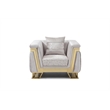 Glory Furniture Rebecca G00195A-C Chair  Shimmering Silver Velvet