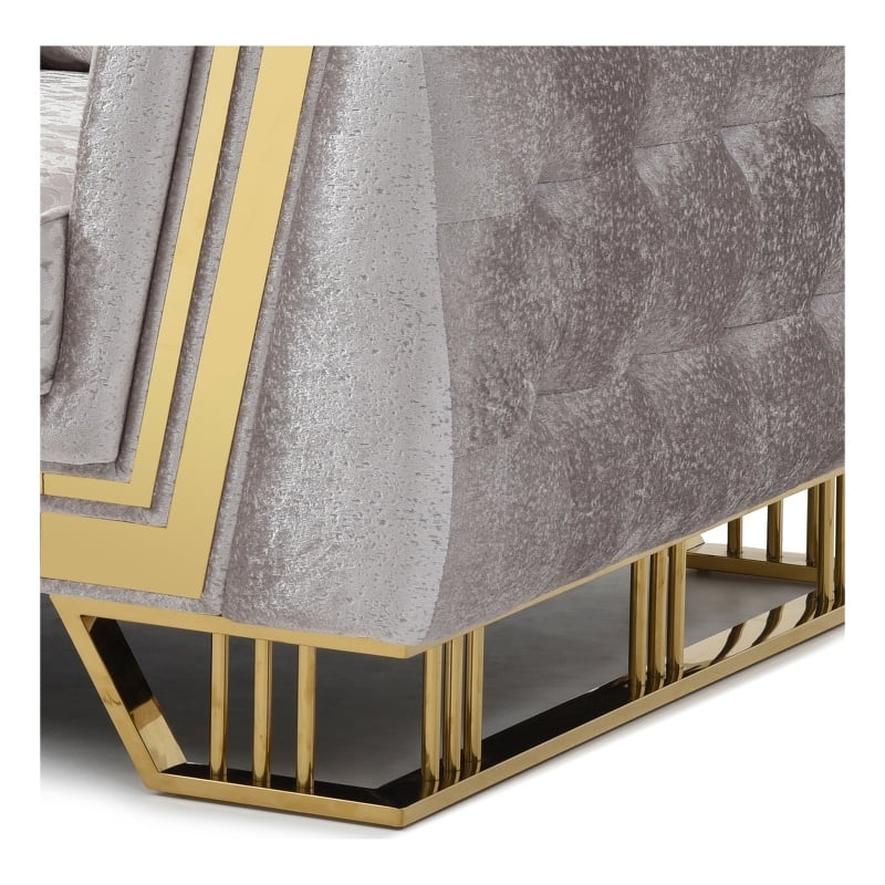 Glory Furniture Rebecca G00195A-L Loveseat Shimmering Silver Velvet