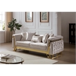 Glory Furniture Rebecca G00195A-S Sofa Shimmering Silver Velvet