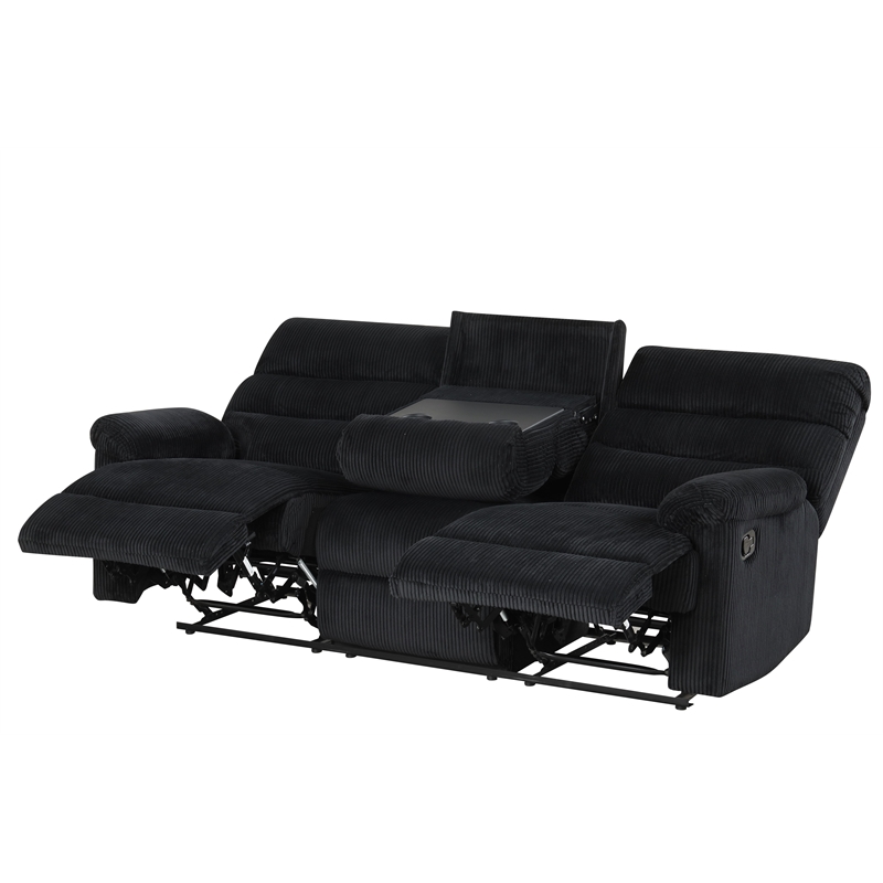 Glory Furniture Lucie G00250A-RS Casual Reclining Sofa Black