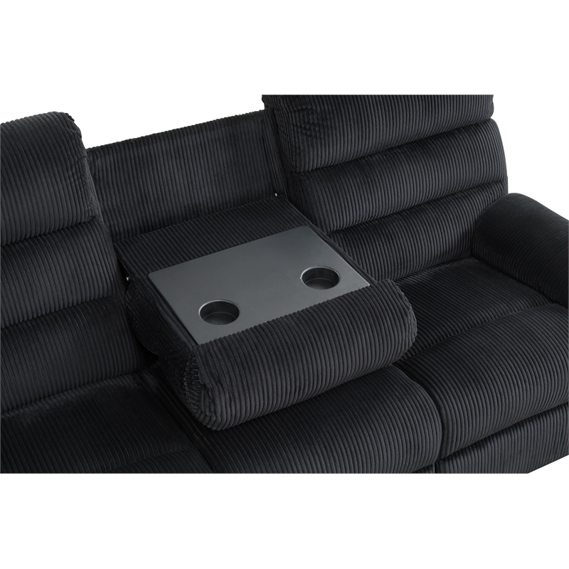 Glory Furniture Lucie G00250A-RS Casual Reclining Sofa Black