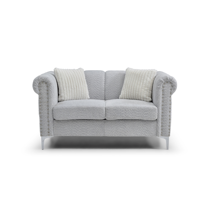 Glory Furniture Sammy G00340A-L Mid Century Modern Loveseat GRAY