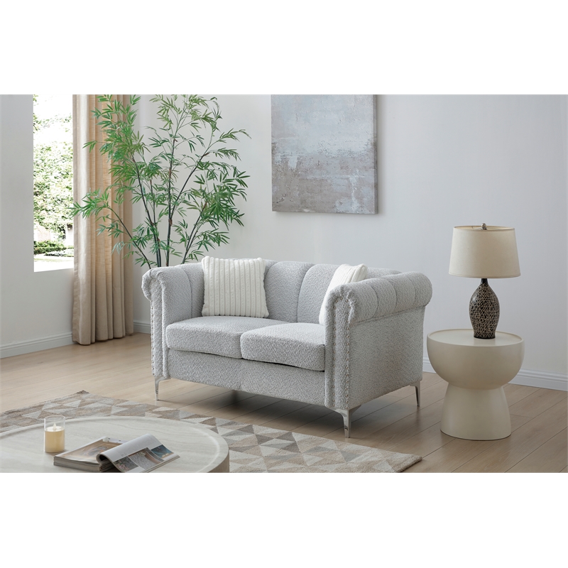 Glory Furniture Sammy G00340A-L Mid Century Modern Loveseat GRAY