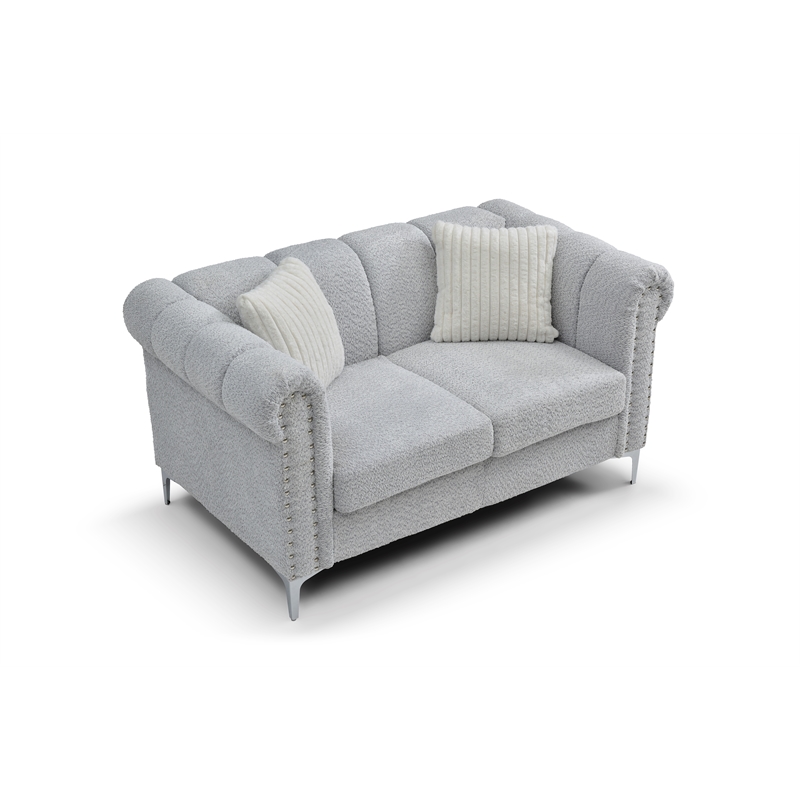 Glory Furniture Sammy G00340A-L Mid Century Modern Loveseat GRAY