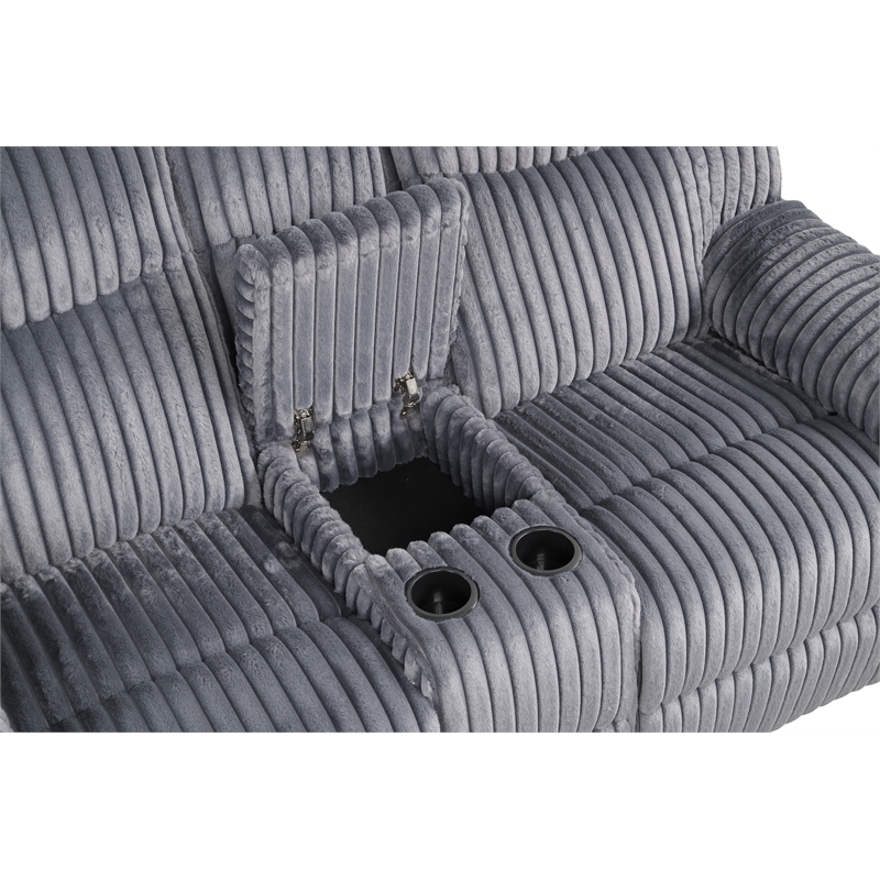 Glory Furniture Comfy G00880A-RL Reclining Loveseat Gray