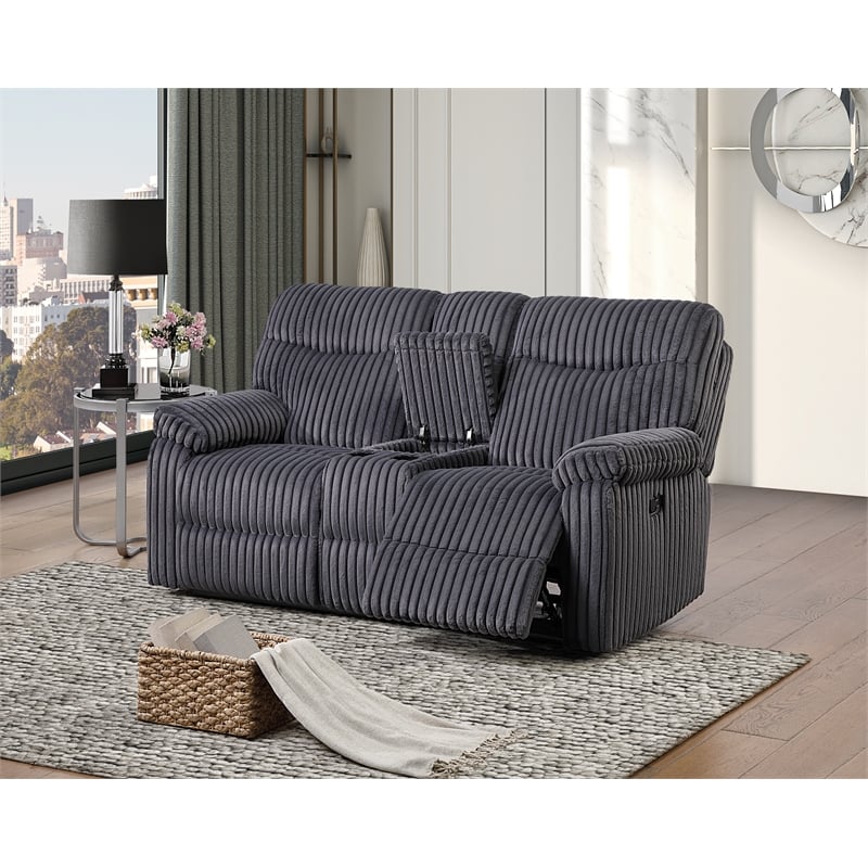 Glory Furniture Comfy G00880A-RL Reclining Loveseat Gray