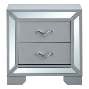 Glory Furniture Murry G004800-N Contemporary Nightstand  Silver