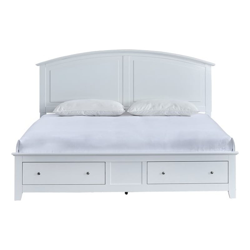 Glory Furniture Hammond 2-Drawers Queen Storage Bed in White