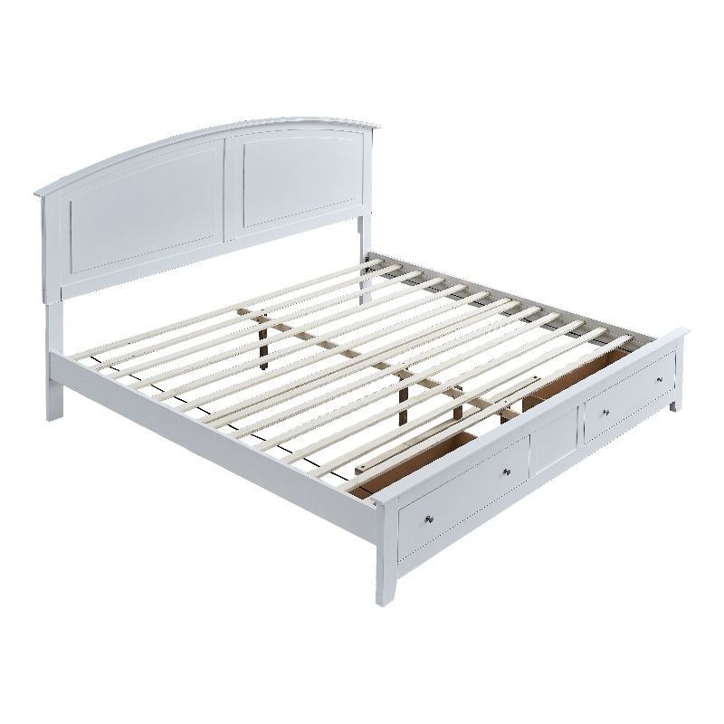 Glory Furniture Hammond 2-Drawers Queen Storage Bed in White