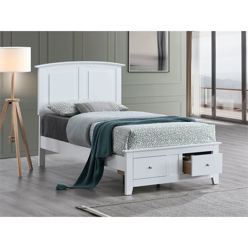 Glory Furniture Hammond G5490B-TSB Twin Storage Bed  White