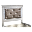 Glory Furniture Lorana Faux Leather Twin Storage Bed in Silver Champagne
