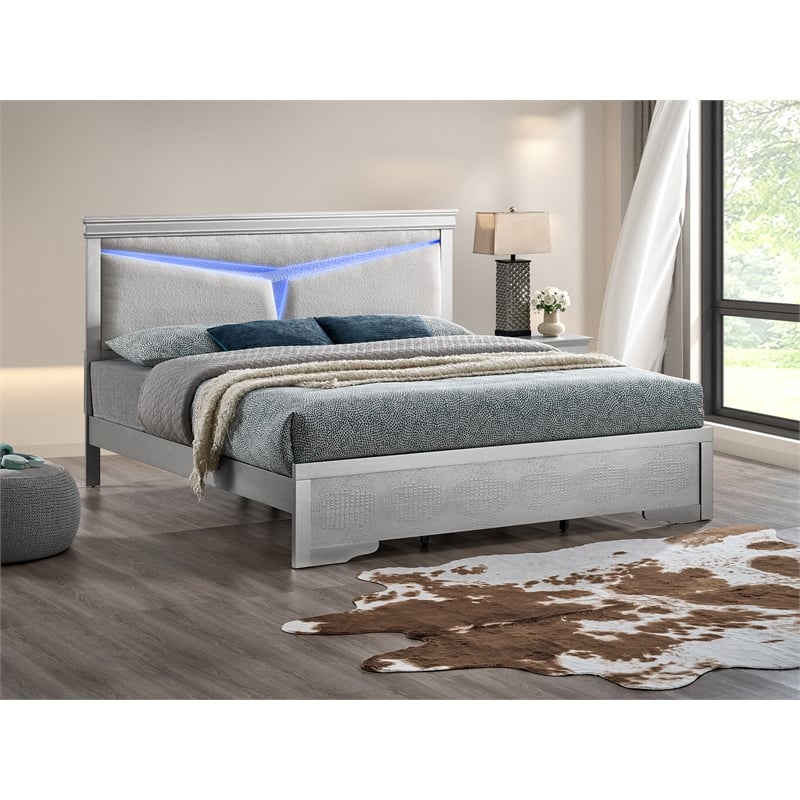 Glory Furniture Lorana G6500G-FB5 Full  Bed  Silver Champagne