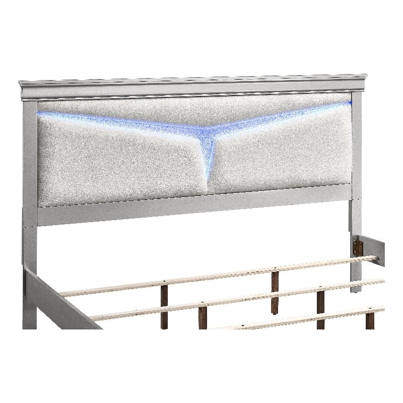 Glory Furniture Lorana G6500G-KB5 King  Bed  Silver Champagne