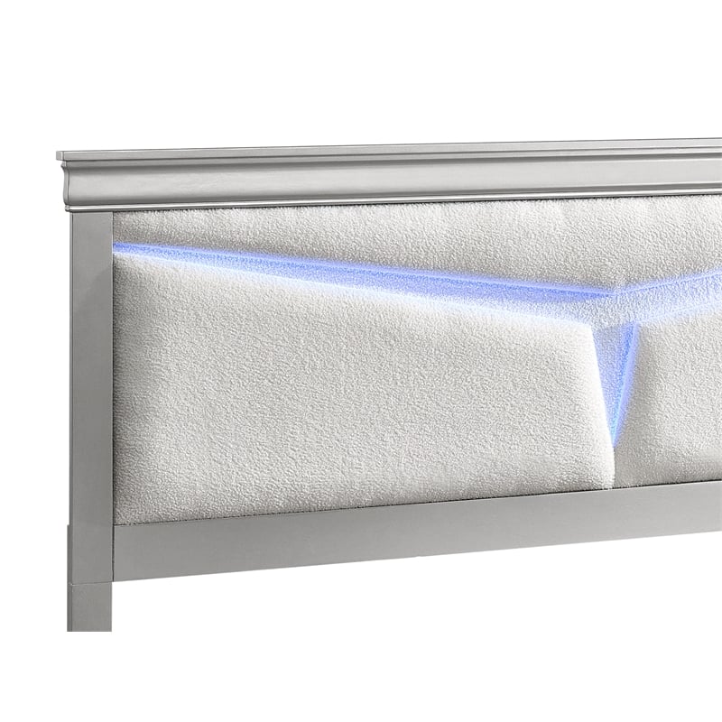 Glory Furniture Lorana G6500G-QB5 Queen  Bed  Silver Champagne