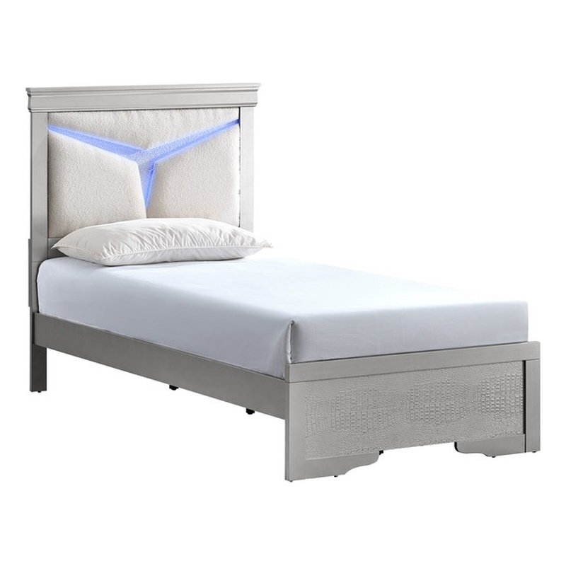 Glory Furniture Lorana G6500G-TB5 Twin  Bed  Silver Champagne