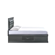 Glory Furniture Lorana Faux Leather Upholstered Full Storage Bed Gunmetal Gray