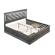 Glory Furniture Lorana Faux Leather Upholstered Full Storage Bed Gunmetal Gray