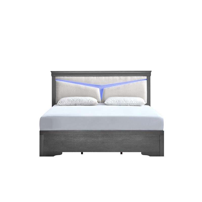 Glory Furniture Lorana G6502G-KB5 King Bed  Gunmetal Gray