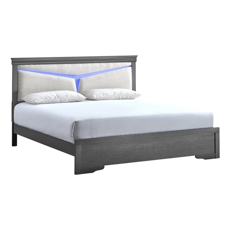 Glory Furniture Lorana G6502G-KB5 King Bed  Gunmetal Gray