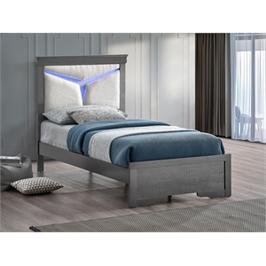 Glory Furniture Lorana G6502G-TB5 Twin Bed  Gunmetal Gray