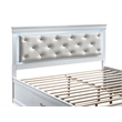 Glory Furniture Lorana Faux Leather Upholstered Full Storage Bed Sparkling White