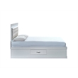 Glory Furniture Lorana Faux Leather Upholstered Full Storage Bed Sparkling White