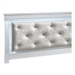 Glory Furniture Lorana Faux Leather Upholstered King Storage Bed Sparkling White