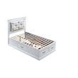 Glory Furniture Lorana Faux Leather Upholstered Twin Storage Bed Sparkling White