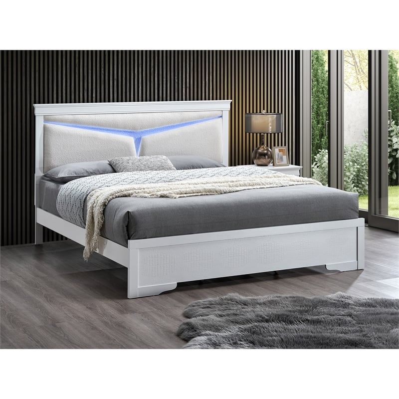 Glory Furniture Lorana G6590G-QB5 Queen Bed  Sparkling White